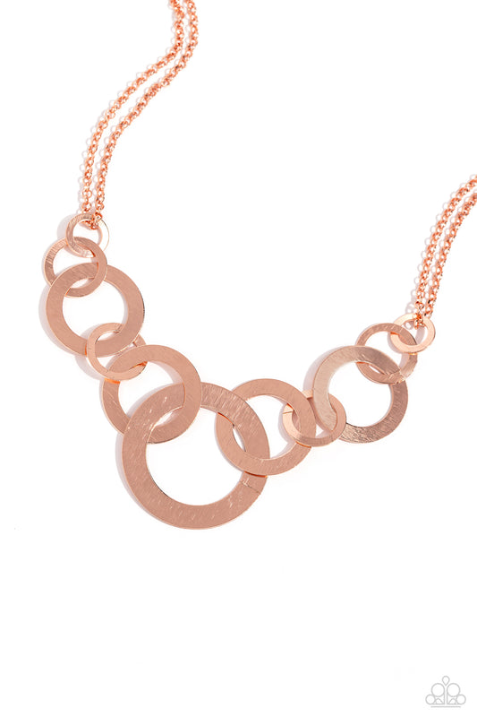 Uptown Links Copper statement necklace