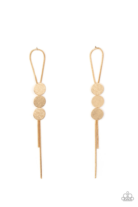 Bolo Beam Gold post earrings