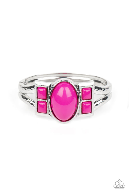 A Touch of Tiki Pink bangle bracelet