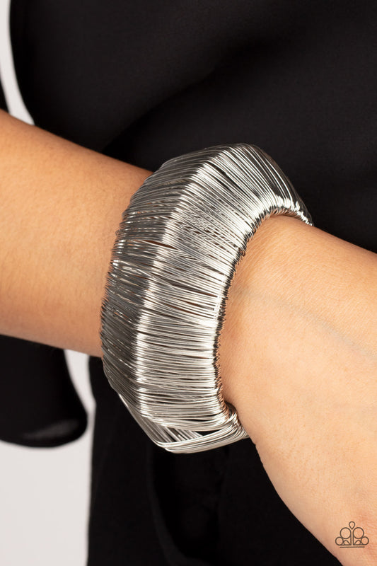 Wild About Wire Silver cuff bracelet, alternate view