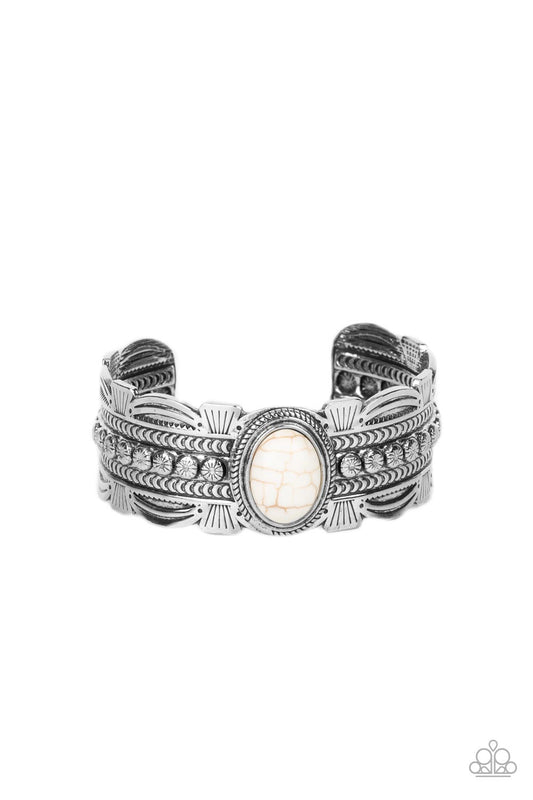 Desert Stroll White cuff bracelet, alternate view
