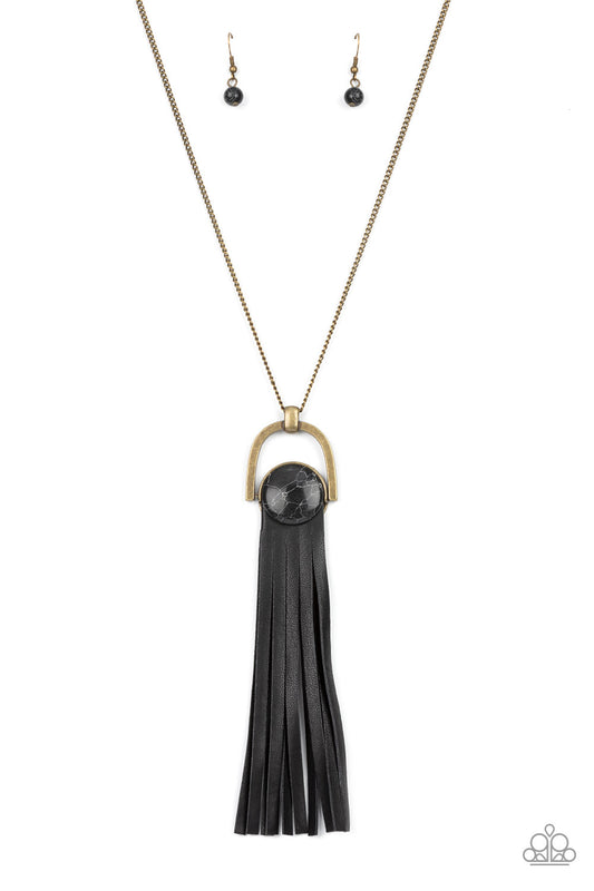 Winslow Wanderer Brass pendant necklace