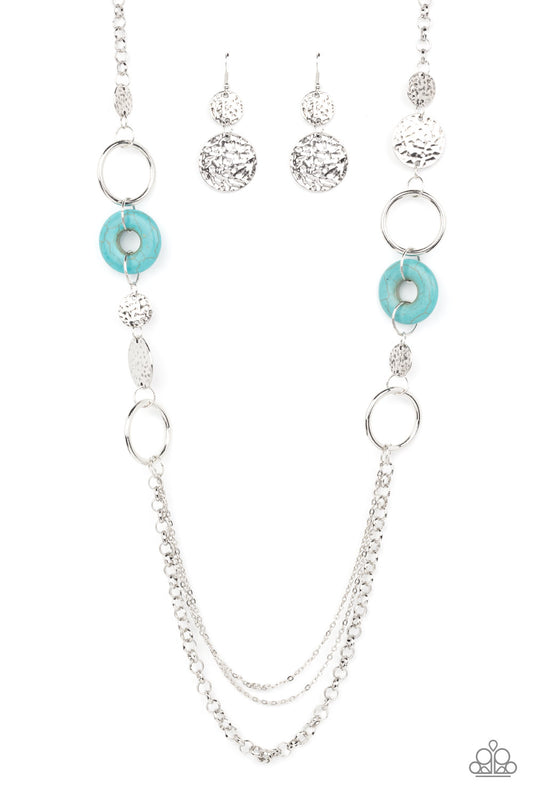 Grounded Glamour Blue statement necklace