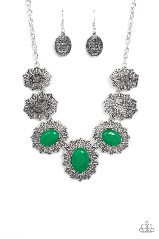Forever and EVERGLADE Green statement necklace
