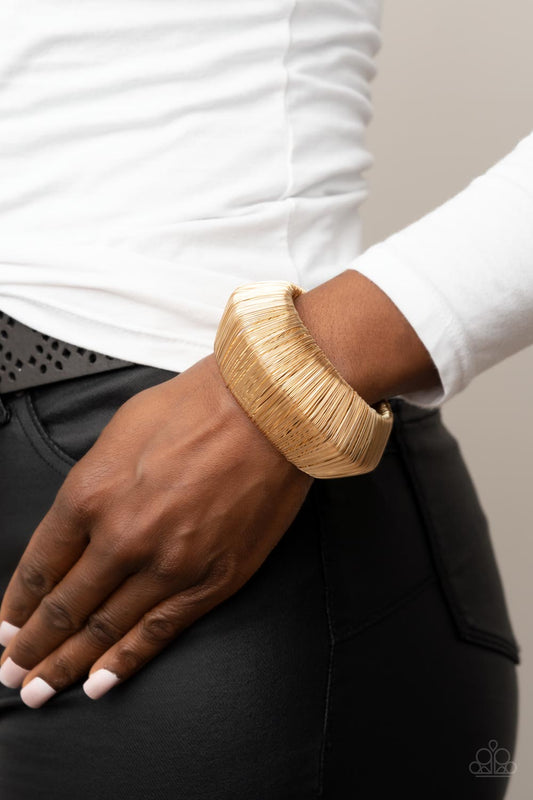 Wild About Wire Gold cuff bracelet, alternate view
