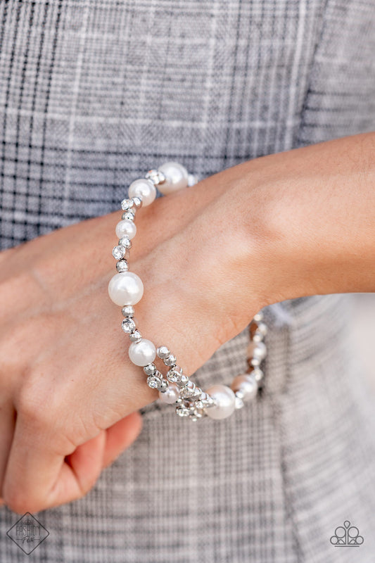 Chicly Celebrity White statement bracelet, alternate view