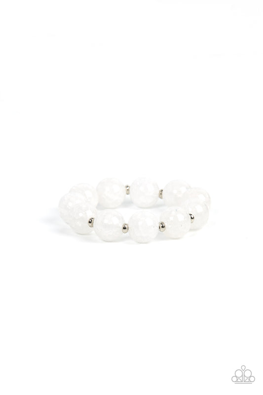 Arctic Affluence White stretch bracelet