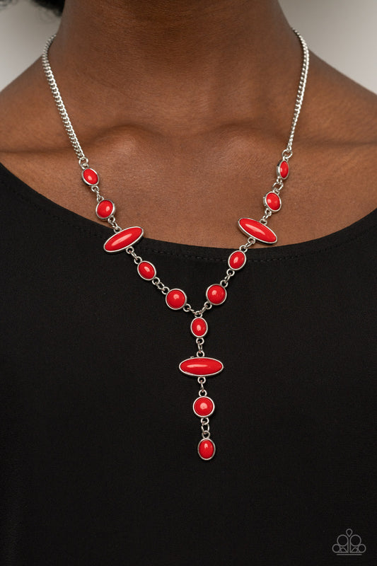 Authentically Adventurous Red pendant necklace, alternate view