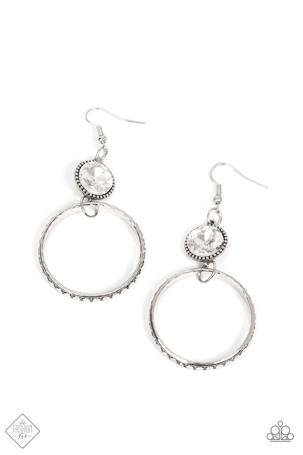 Standalone Sparkle White dangle earrings