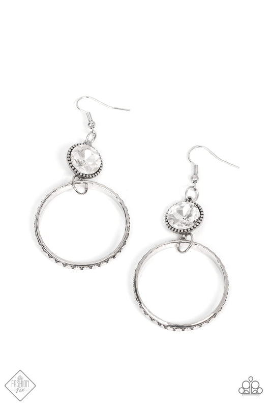 Standalone Sparkle White dangle earrings