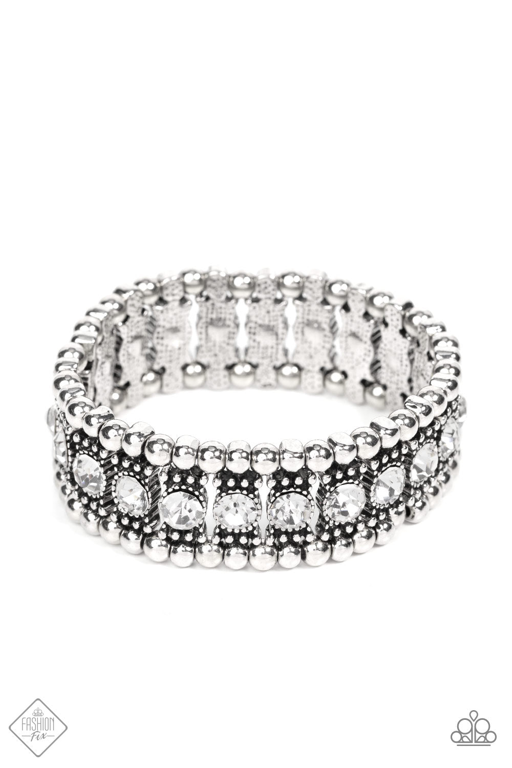 Ritzy Reboot White stretch bracelet