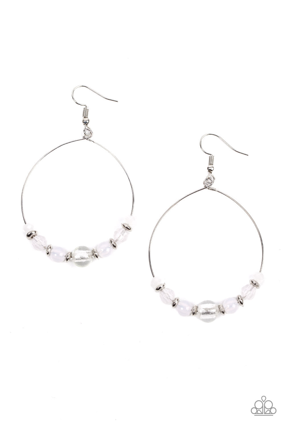 Ambient Afterglow White hoop earrings