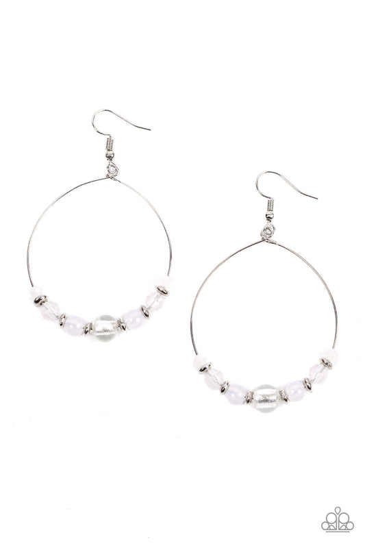 Ambient Afterglow White hoop earrings