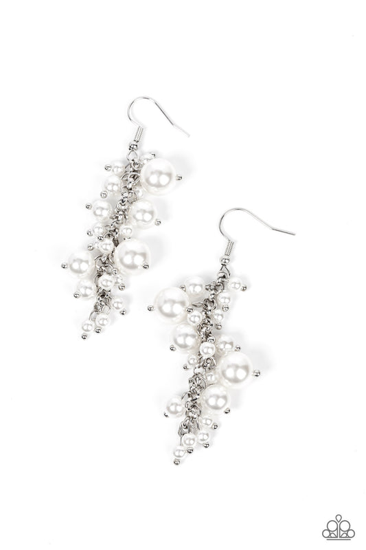 The Rumors are True White dangle earrings