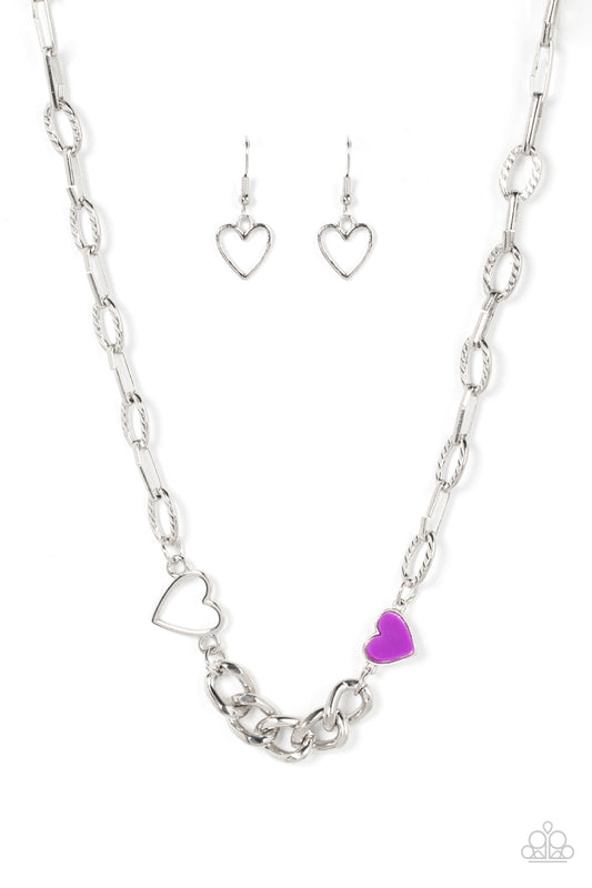 Little Charmer Purple statement necklace