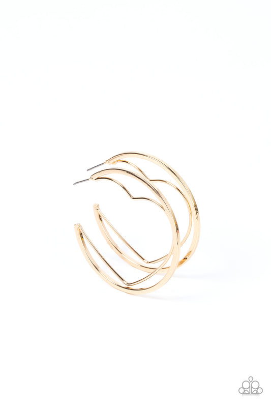 Love Goes Around Gold hoop earrings