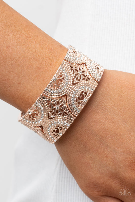 Wheeling and Dealing Rose Gold stretch bracelet, alternate view