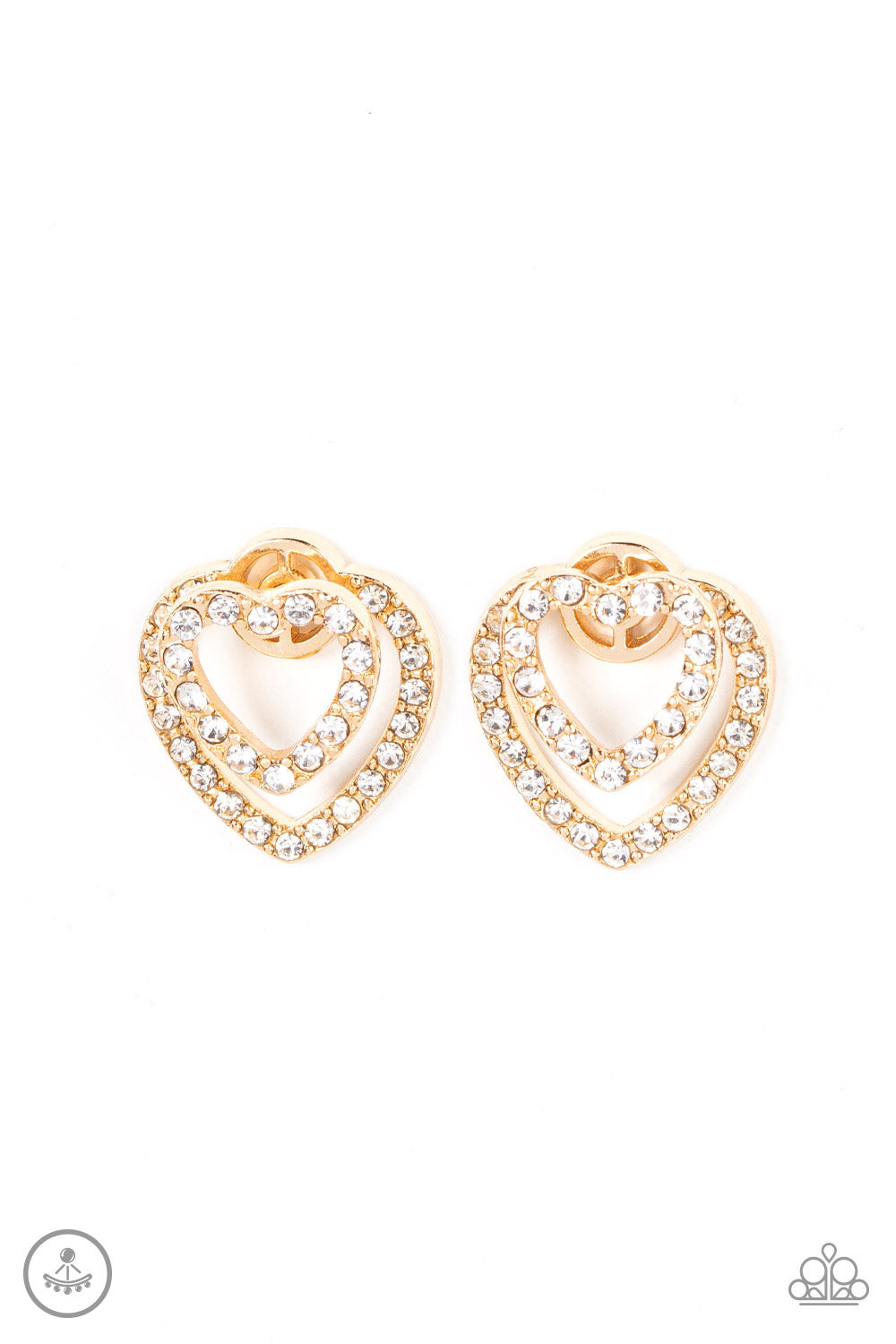 Ever Enamored Gold post earrings