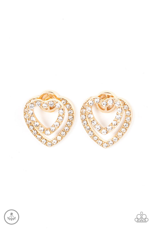 Ever Enamored Gold post earrings