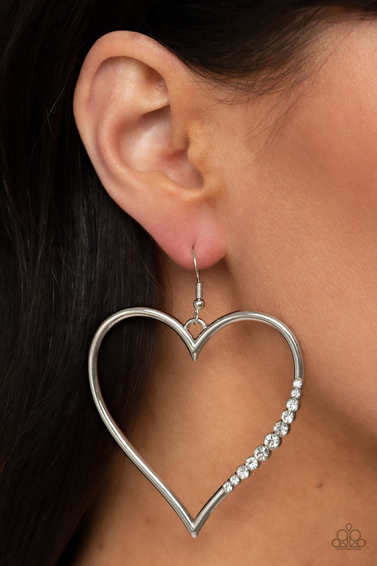 Bewitched Kiss White dangle earrings, alternate view