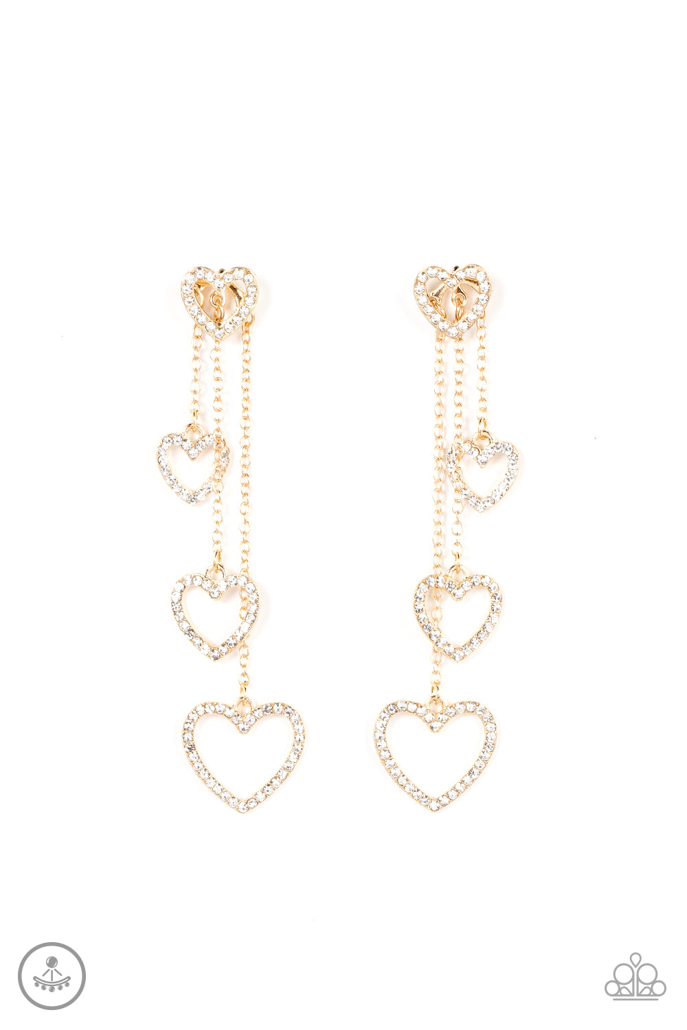 Falling In Love Gold post earrings