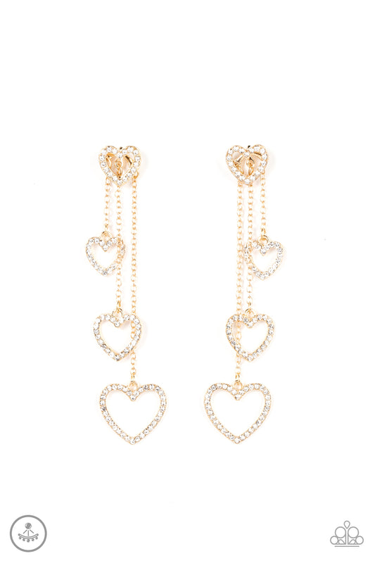 Falling In Love Gold post earrings