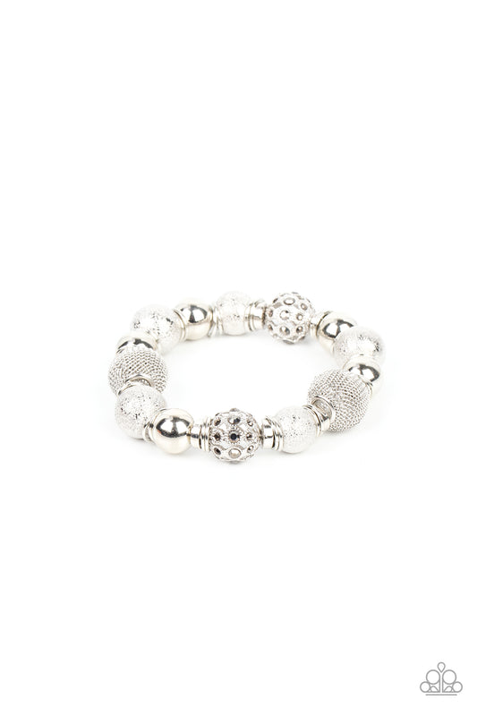 We Totally Mesh Silver stretch bracelet