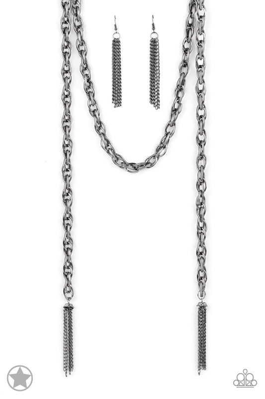 SCARFed for Attention Gunmetal statement necklace