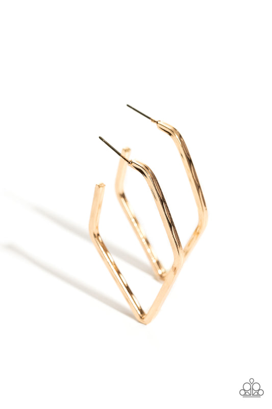 Winning Edge Gold hoop earrings