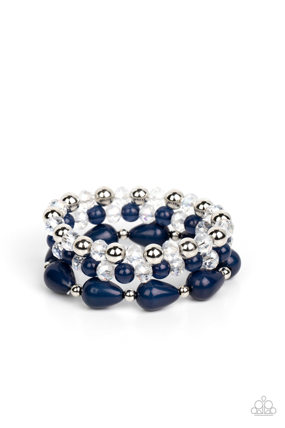 Beachside Brunch Blue stretch bracelet