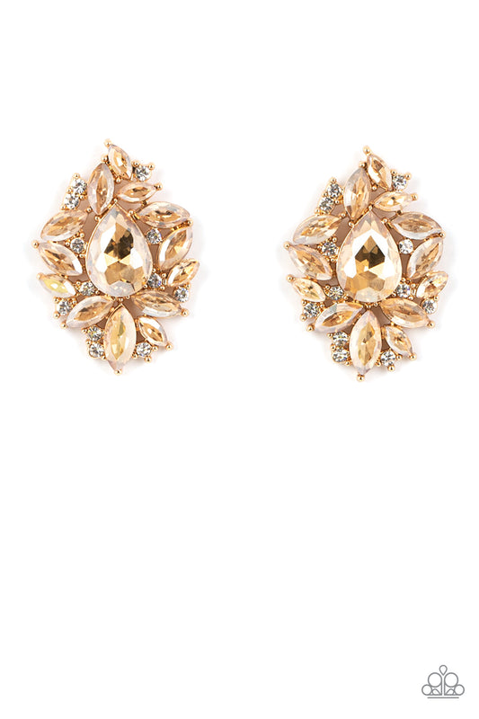 We All Scream for Ice QUEEN Gold post earrings