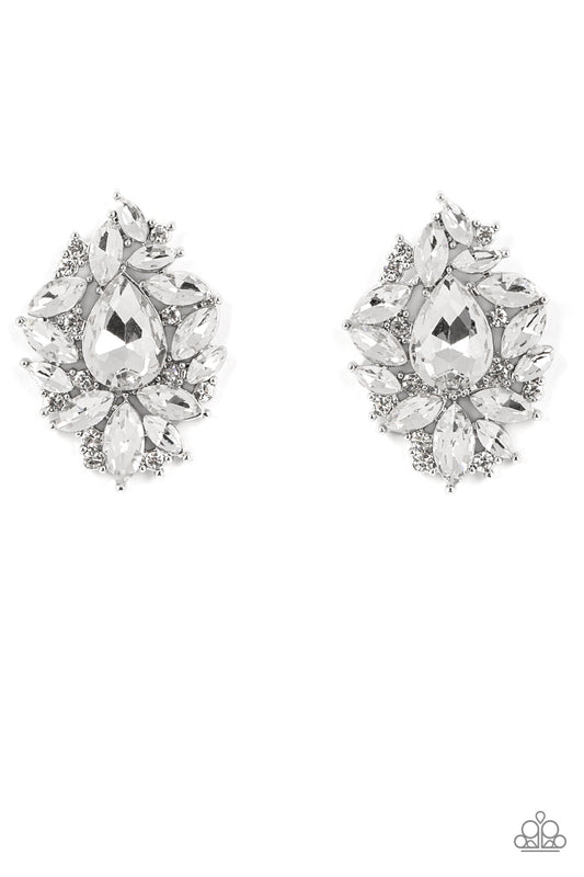 We All Scream for Ice QUEEN White post earrings