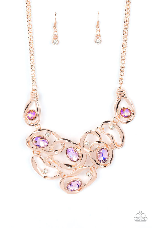 Warp Speed Rose Gold statement necklace