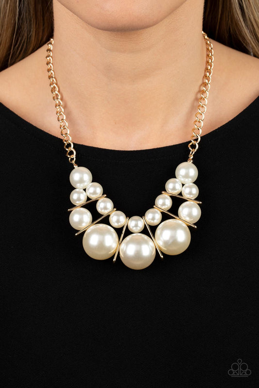 Challenge Accepted Gold statement necklace, alternate view