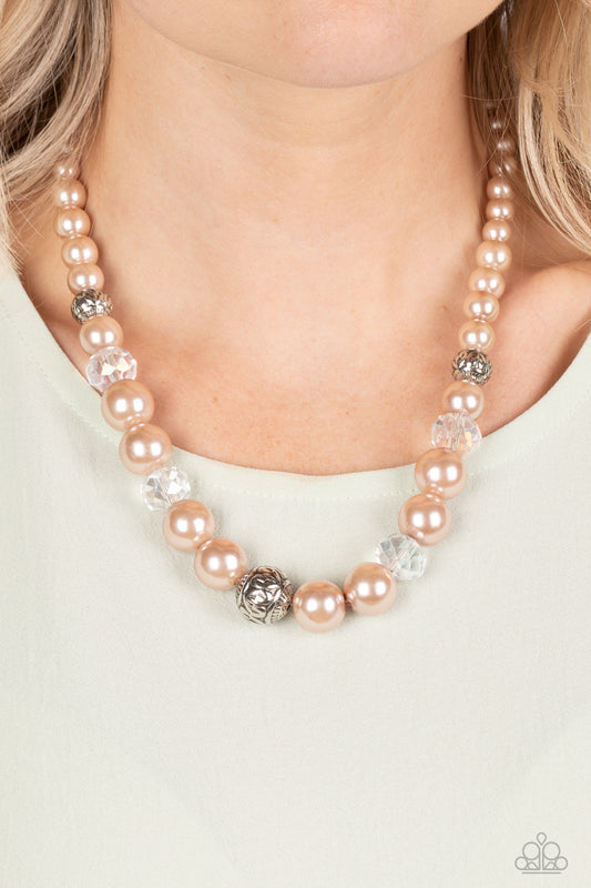 The NOBLE Prize Brown statement necklace, alternate view