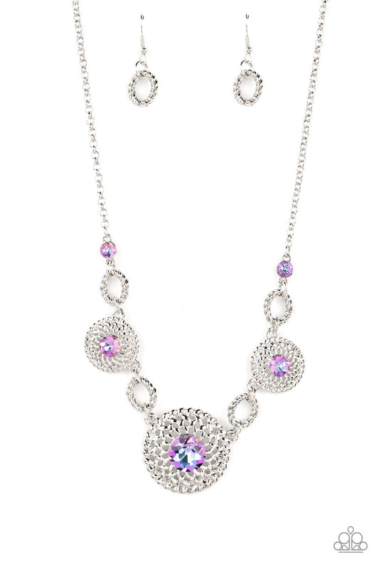 Cosmic Cosmos Purple statement necklace