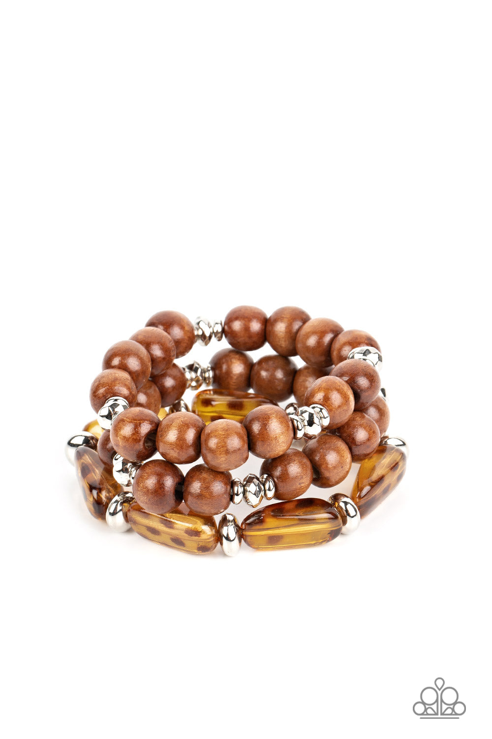 WILD-Mannered Brown stretch bracelet
