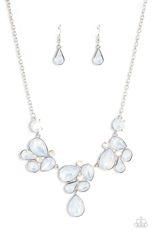 Everglade Escape White statement necklace