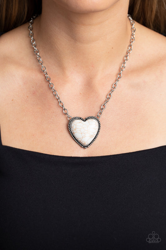 Authentic Admirer White statement necklace, alternate view