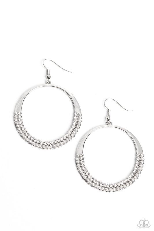 Material PEARL White hoop earrings