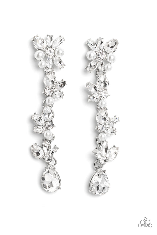LIGHT at the Opera White post earrings