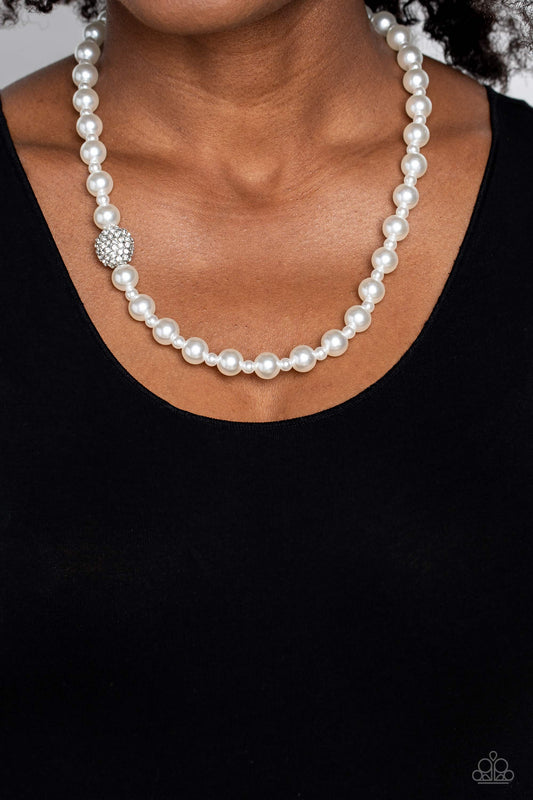 Countess Chic White statement necklace, alternate view