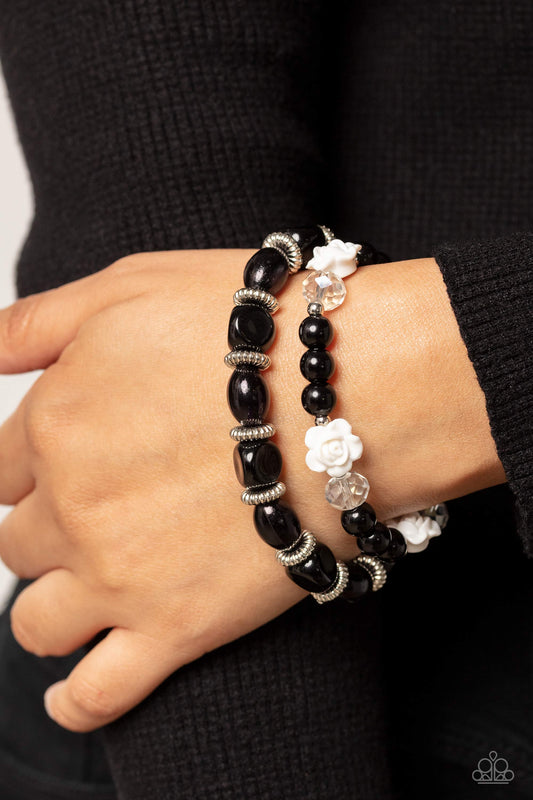 Who ROSE There? Black stretch bracelet, alternate view