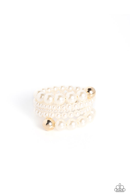 Pleasing Pirouette Gold statement bracelet
