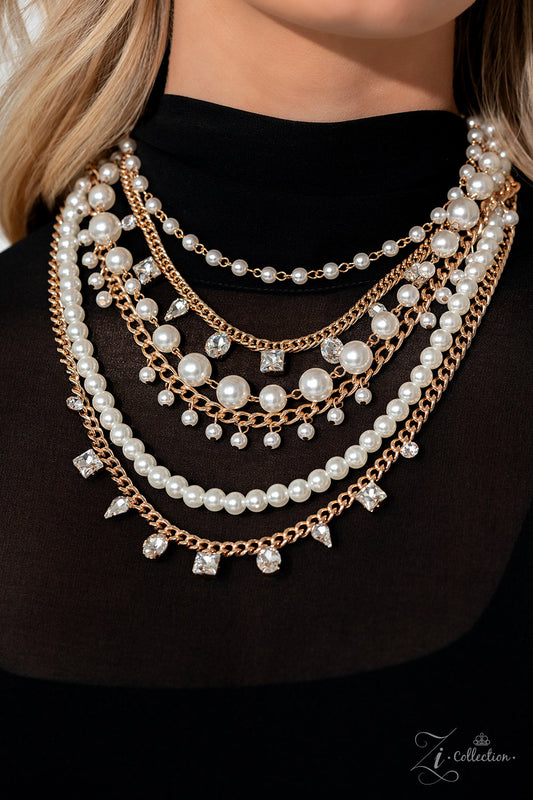 Aristocratic Gold statement necklace, alternate view