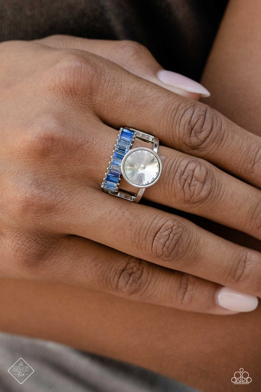 Balanced Bravura Blue statement ring, alternate view