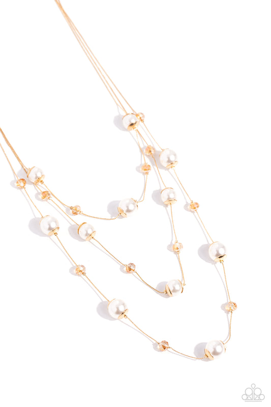 Glistening Gamut Gold statement necklace
