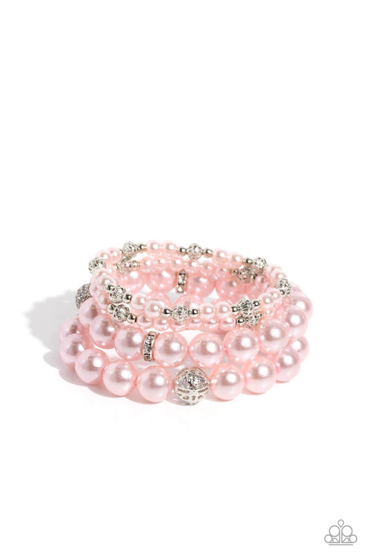 Vastly Vintage Pink stretch bracelet