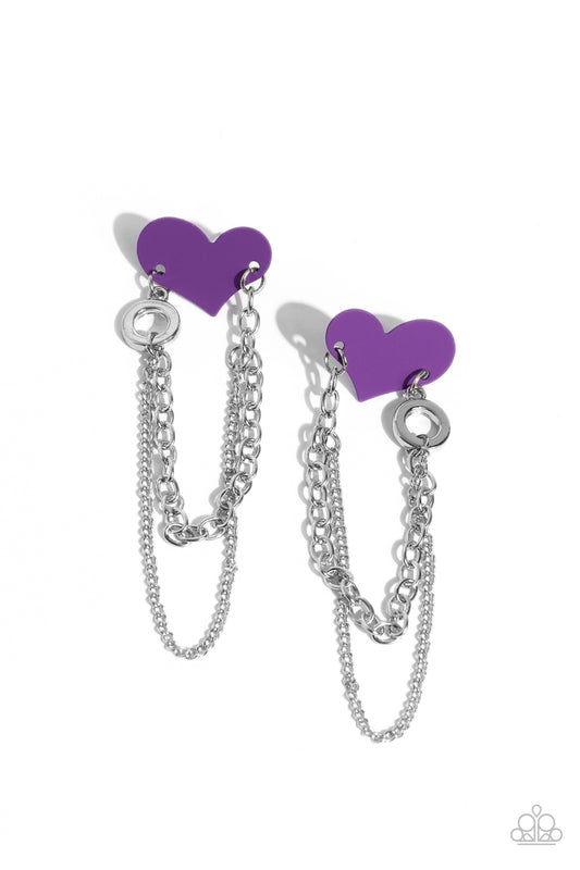 Altered Affection Purple post earrings