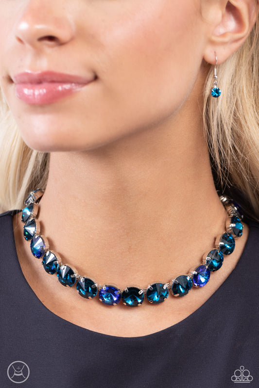 Alluring A-Lister Blue choker necklace, alternate view